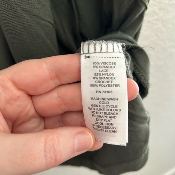 Green Lace Top - Picture 5 of 5